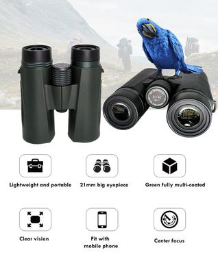 Оптика биноклей BAK4 призмы крыши 10x42 ED HD для взрослых